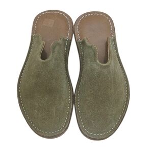 WP Standard Mr. Grumpy Suede Slippers Olive Green Leather Men’s Size W5 / M7